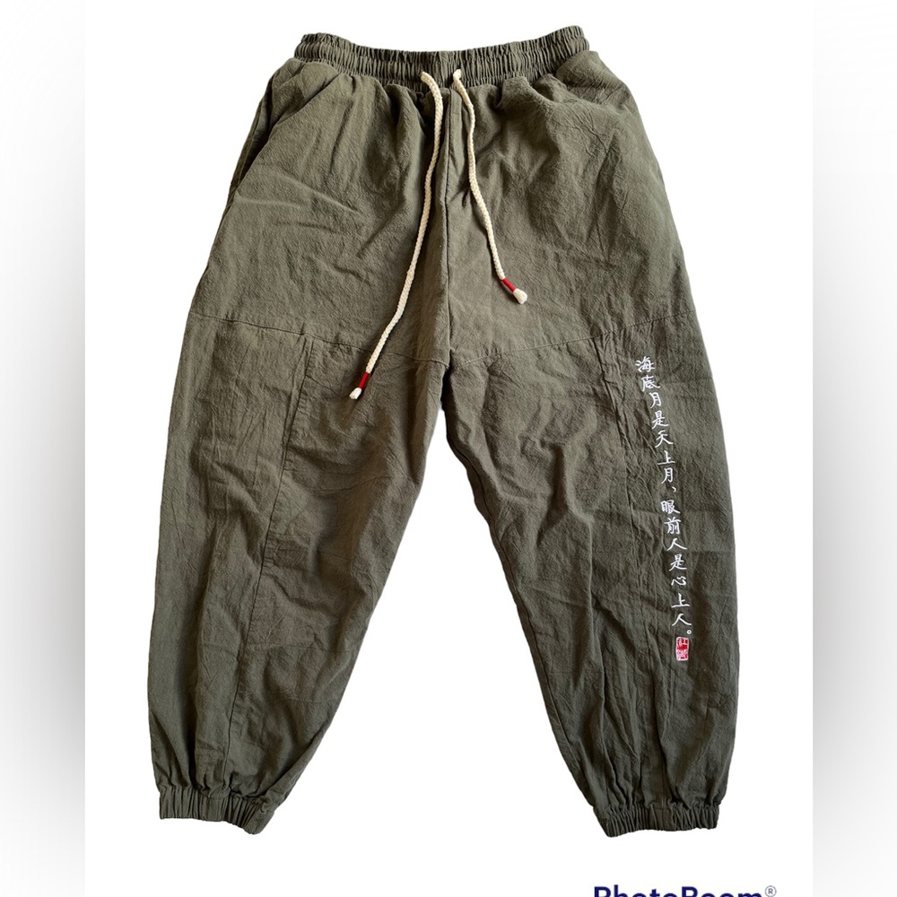 KIDORIMAN green baggy pants